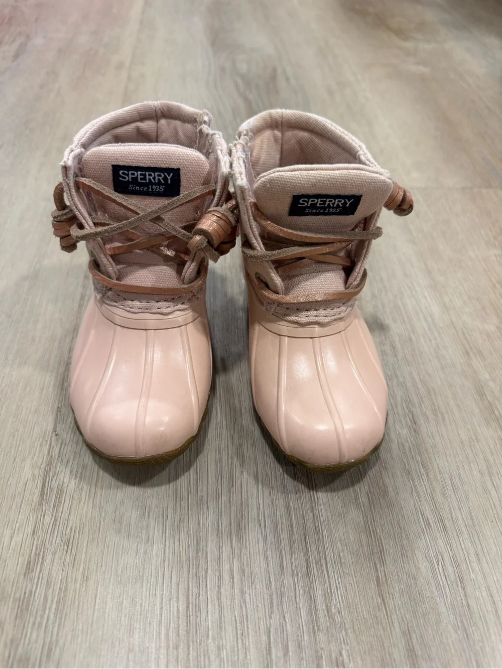 Sperry Kids Blush Pink Duck Boots